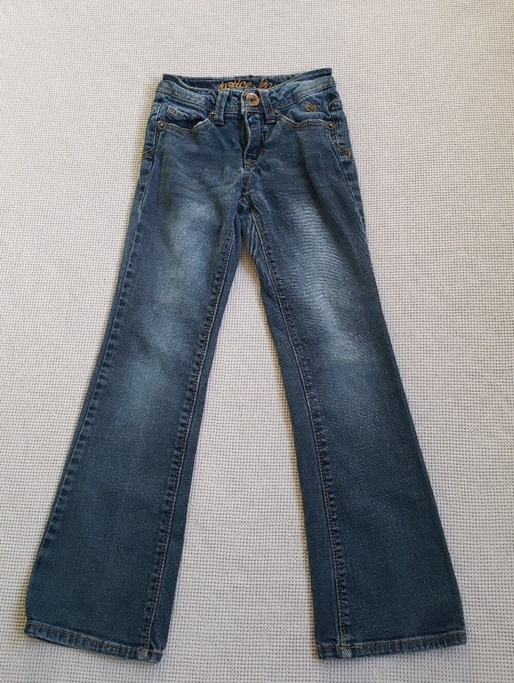 Justice‎ Girls  Size 8S Blue Flared Jeans Cotton blend